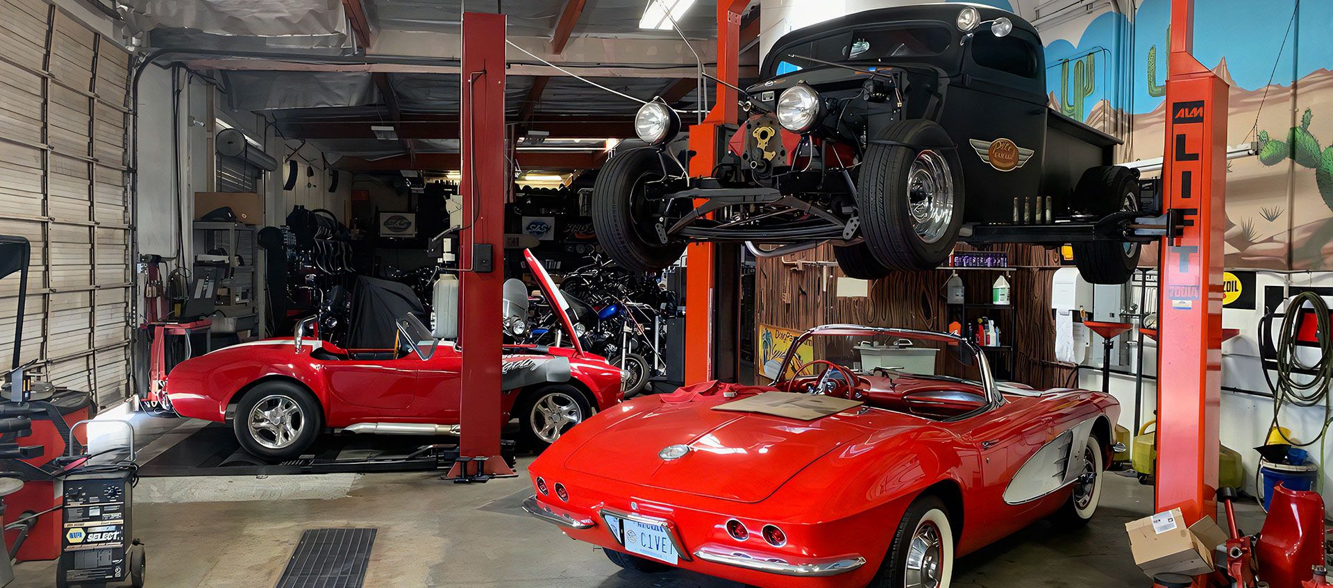 Red and black cars - tuning center